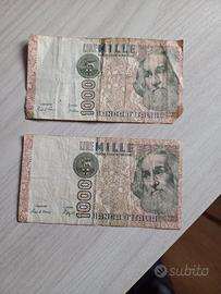 2 banconote da 1000 lire