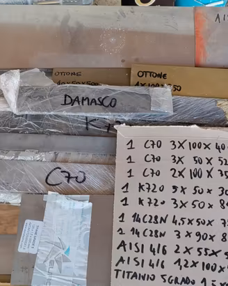 Materiali per coltelleria, acciai per lame