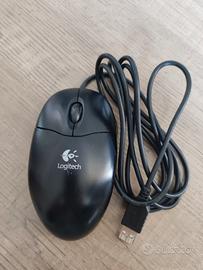 Mouse Logitech con cavo usb