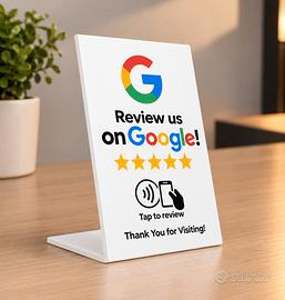 Google review Card con stand 