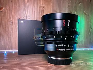 7Artisans 50mm T2.0 Cine – Obiettivo manuale nuovo