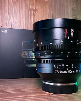 7Artisans 50mm T2.0 Cine – Obiettivo manuale nuovo