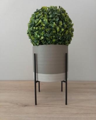 PORTAVASO CON PIEDISTALLO + SFERA ARTIFICIALE 