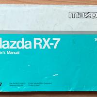 Manuale d’uso e manutenzione Mazda rx-7 FC
