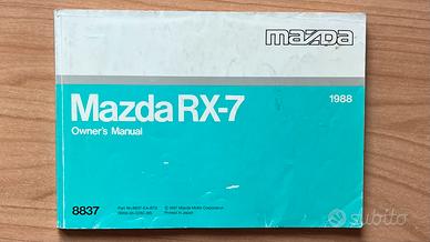 Manuale d’uso e manutenzione Mazda rx-7 FC