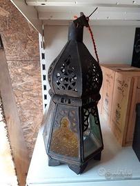 LANTERNA ESAGONALE IN FERRO E VETRO