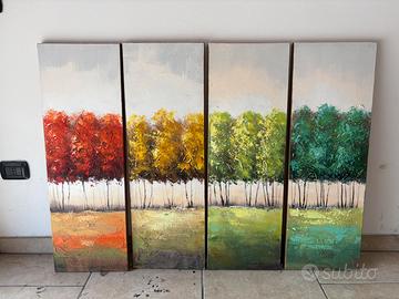 Olio su tela. 4 stagioni.