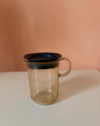Mini lattiera Tupperware vintage con coperchio blu