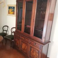 libreria credenza noce