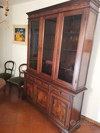 libreria credenza noce