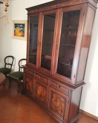 libreria credenza noce