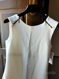 Abito tubino panna nuovo tg. m - 42 zara