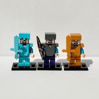Steve armatura oro diamante ferro lego minecraft