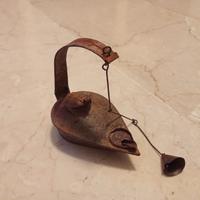 vecchia lucerna acciarino lamierino di ferro