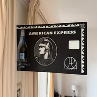 Insegna luminosa doubleface American Express vinta