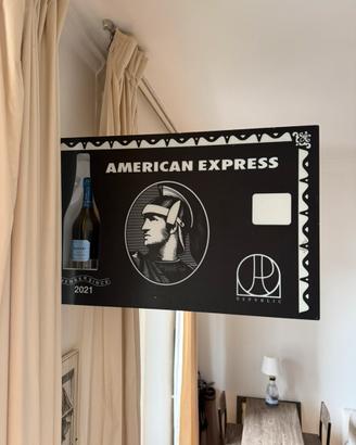 Insegna luminosa doubleface American Express vinta