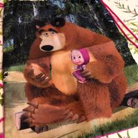 Sacca + borsetta + carte da gioco Masha e Orso