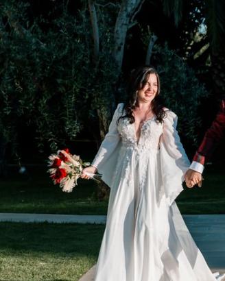 abito sposa bohémien