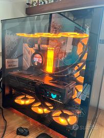 Lian li pc-011DX nero, 9 ventole corsair LL120 RGB