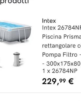 Piscina da giardino rettangolare Intex