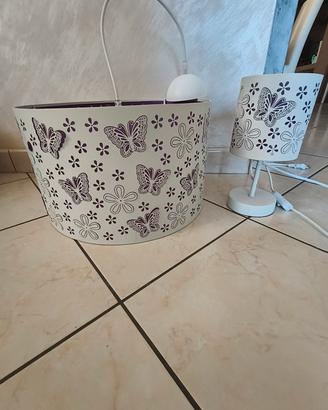 lampadario e lampada da comodino camera bambina 
