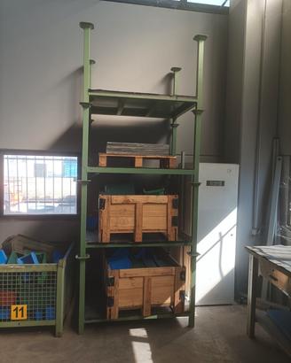 Scaffalatura Manurack 100x120 h80 impilabile 4 pz