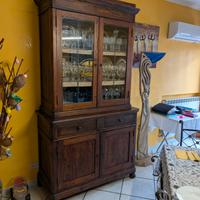 Titolo: Credenza Vetrina Doppio Corpo - Legno
