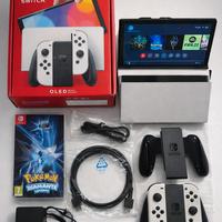 Nintendo Switch OLED Scatola + Accessori + Giochi