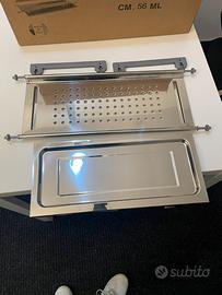 Scolapiatti acciaio inox 53/58cm