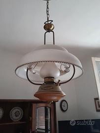 Lampadario a soffitto (Lumiera in ottone e vetro)