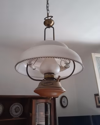 Lampadario a soffitto (Lumiera in ottone e vetro)