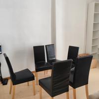 6 sedie IKEA “Harry” nere in ecopelle