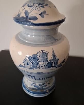 Vaso antico ceramica smaltata VECCHI E PIAM '900