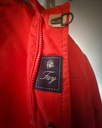 vintage FAY rosso in nylon taglia 50. ( L ) bomber