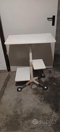 CARRELLO 3 RIPIANI REGOLABILE CON RUOTE VINTAGE 