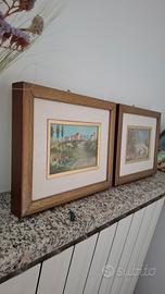 Coppia quadretti vintage firmati Rene 