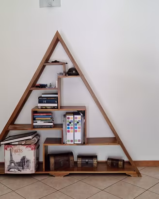 Libreria artigianale in legno massello