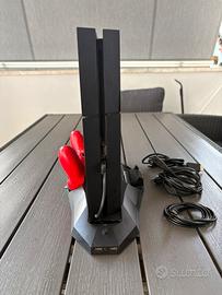 PS4 con joystick e base raffredamento e ricarica