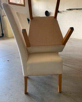 4 sedie senza fodera