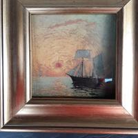 Quadro con cornice oro