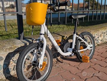 Bici bambino 3-5 anni DISCOVER 100 bianca 14" poll