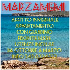MARZAMEMI Appartamento Fronte mare con Giardino