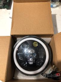 Faro led h4 moto custom rgb teschio 5,75” 142mm
