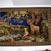 Arazzo tappeto antico epoca con cornice quadro