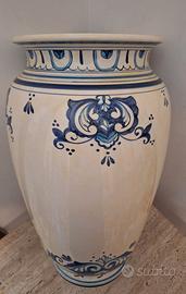 vasoPortaombrelli H52cm ceramicamaioli Dipinto a