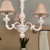 lampadario legno shabby chic 