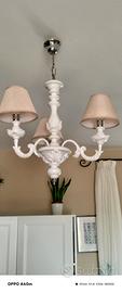 lampadario legno shabby chic 