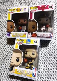 Lotto funko pop nba russell curry e derozan