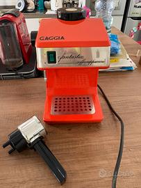 Macchina da caffe gaggia arancione vintage