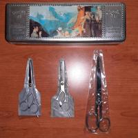 COLLEZIONE SCATOLA LATTA+TRE FORBICI PARTICOLARI